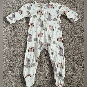 Larkspur baby bamboo bunny zip sleeper